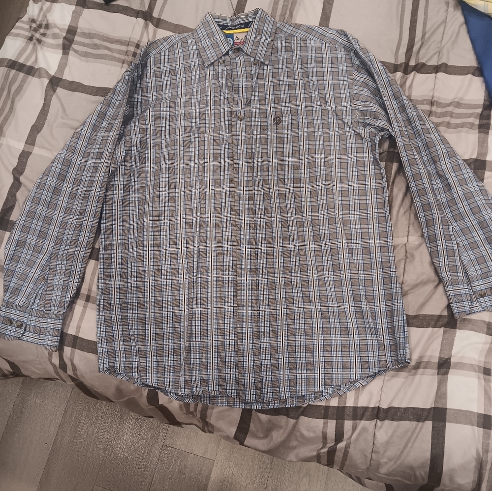 Wrangler X George Strait Cowboy Cut Collection Mens Button Down Shirt Size M NEW